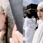 Celine Evangelista Menangis Haru Saat Cium Ka'bah di Umrah